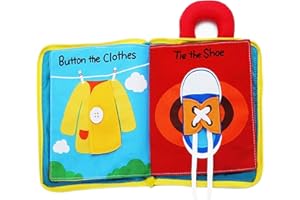 beiens Libro Bebe, Juguetes Bebes 0-3 6-12 Meses Libro de Tela Blandos para Bebes Recien Nacido Niños 1 año, 3D para Infantes Juguetes sensoriales interactivos Libro de Tela Aprendizaje y Educativo