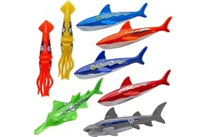 DIELOVEHUA 8 Piezas Juguetes de Buceo, Juguete de Buceo para Niños, Juguetes de Buceo en Piscina, Juego de Juguetes de Buceo para Piscina para Niño Niña