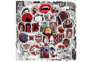 FOCRI Lot de 100 autocollants gothiques Thriller Horror Movie Killer Role Character Autocollants pour adolescents adultes Vinyle Imperméable Cool Pack pour bouteille d'eau Ordinateur Portable Guitare