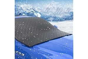 XZXWZX Housse de Pare-Brise de Voiture pour la Glace et la Neige, Housse Coupe-Vent épaisse pour l'hiver, avec Accessoires de Sac de Rangement, Convient à la Plupart des Voitures, SUV(2 pièces)