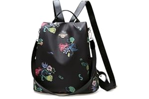 Wishliker Sac à Dos Anti-vol Sacs À Bandoulière Femme Occasionnel Étanche Daypacks Sacs D'école