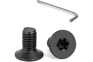 Tunejoy Vis à Tête Fraisée Torx M8 x 16 mm Noir Vis à Six Pans Creux en Acier Inoxydable A2 V2A à Tête Fraisée Métaux avec Clé T40 Filetage Complet 20 Pièces