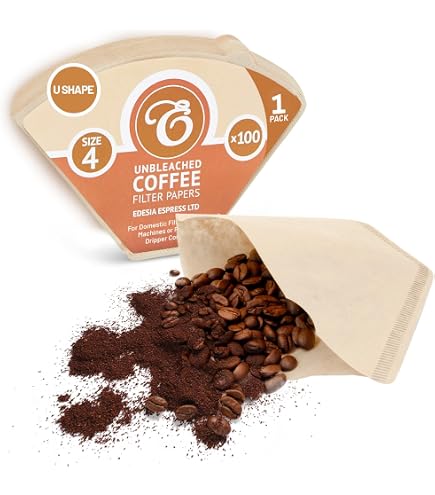 EDESIA ESPRESS Kaffeefilter Nr. 2 – 100 Stück, Kegelförmig, Ungebleicht, Für Manuelle Brühmethoden