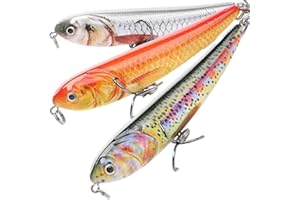 TSURI Leurre Stickbait 7cm 6gr – Pêche Carnassier Eau Douce – Leurres de Surface Réalistes pour Perche, Black Bass et Truite (Surface - 7CM 6GR STICKBAIT)