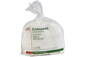 LOHMANN & RAUSCHER - P04275498 - COTOPADS RECTANGLES DE COTON 5X5CM - 500 PIÈCES