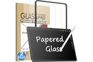 Esanik 2 Pezzi Effetto Carta Pellicola Protettiva per Samsung Galaxy Tab S10 FE 10,9" 2025/ S9 FE 5G 10,9" 2023/S9 11", Opaco Vetro Temperato Prottetiva Opaca Antiriflesso, Feel like Paper per Disegno