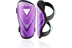 Protège-Tibias Garçons Certifié Airsfish Kids Protège-Tibias avec Protection de la Cheville,Haute Résistance,Respirant Antidérapant,Étendues Bretelles Ajustables et Respirantes,pour Garçons et Filles