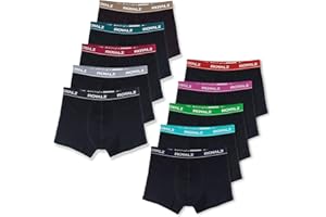 ROYALZ Bokserki męskie, 10 sztuk, klasyczne do uprawiania sportu i rekreacji, 10 sztuk (95% bawełna, 5% elastan)