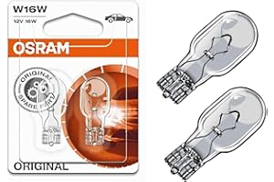 JURMANN 2x Original Osra.m W16W 12V 921-02B Standard Ersatz Halogen Birne für Bremslicht Hecklicht Rückfahrlicht Nebelleuchte vorne Blinker vorne hinten und seitlich E-geprüft