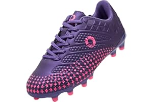 LEOCI Football Shoes - Kid's Anti-Slip Soccer Boots Toddler Outdoor Comfort Cleats