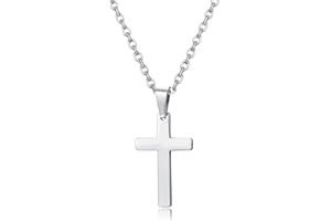 CASSIECA Gioielli Collana in Acciaio Inossidabile Uomo Donna Semplice Croce Ciondolo Catena Collane Argento Oro Nero Collana Regolabile