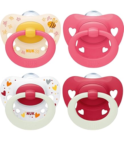 NUK MommyFeel fopspeen voor baby's | 0-9 maanden | borstvoedingsvriendelijke speen | BPA-vrij silicone | blush & zandsteen | 2 stuks