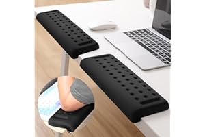ROTKUSZ 2 Piezas Reposamuñecas para Teclado en Forma de L, Reposamuñecas Ergonomicas Espuma Viscoelástica Suave, con Base Antideslizante y Alivio del Dolor, Reposa Muñecas Teclado para Computadora, Gaming