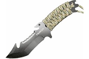 Perkin Coltello da caccia CH999 con fodero affilato Bushcraft coltello da caccia