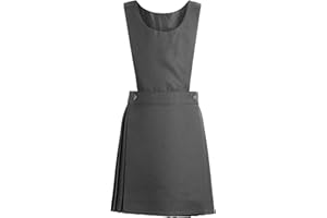 GA COMMUNICATIONS New Kids Girls Uniform Pleated Pinafore BIB Dress School Uniform Ages 3-10 Years