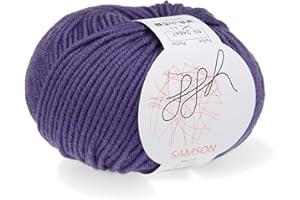 GGH Samson | Lana Merino (Superwash) - sin mulesing - Ovillo de 50g - Apto para Tejer y Crochet | Color 069 - Lila