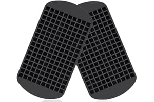 JISILE Lesipee Lot de 2 Bacs à Glaçons en Silicone pour 160 Glaçons, pour Cuisine, Lait, Cocktails, Whisky, Bières, fruits, Faciles à Retirer, Empilable, Reutilisable, Bac Glaçon Bébé, 1 x 1 cm Mini-Glaçons