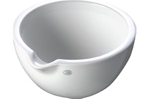 neoLab E-1138 porcelain mortar with spout, Rough, 140 mm x 70 mm, 325 ml