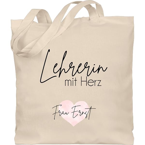 JYTAPP Lehrer Geschenk Kosmetiktasche Mit Spruch 'Es Braucht Ein Großes Herz...' | Wasserdicht, Beige