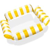 Balinco Inflatable Pool Mattress, Water Hammock with Net, Water Air Mattress with 4 Air Chambers, Pool Party Chair, Water Toy