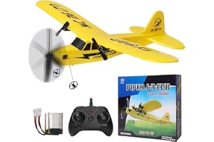 yusvwkj RC Airplane Easy to Fly FX-803 Plus EPP RC Plane with USB Charging, 2.4GHz Remote Contro Glider,Suitable for Beginners, Children and Adults Yellow