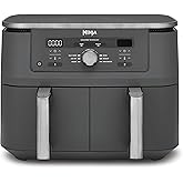 Ninja Dual Zone Digital Air Fryer, 2 Schubladen, 6-in-1, Heißluftfritteuse, 9,5L, Heißluft-Frittieren, Max Crisp, Rösten, Bac