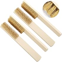 Lot De 12 Mini Brosses En Laiton Avec Poignées En Plastique