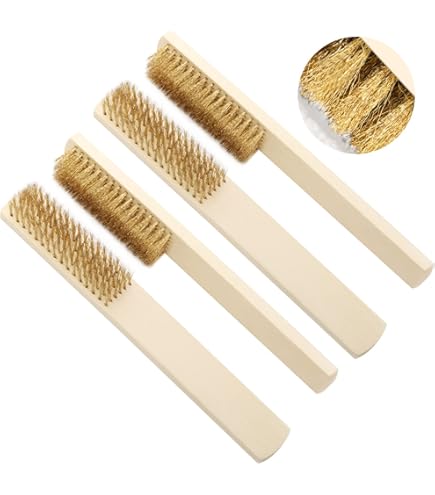 Lot De 8 Mini Brosses Métalliques à Double Tête En Acier Inoxydable Laiton Et Poils En Nylon Pour Nettoyer La Peinture, La Rouille Et La Saleté