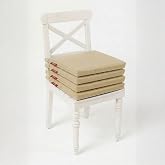 4&rsquo;l&uuml; Sandalye Minderi 40x40 cm Fermuarlı Su İtici Leke Tutmaz Bağcıklı Bah&ccedil;e Balkon Minderi Seti