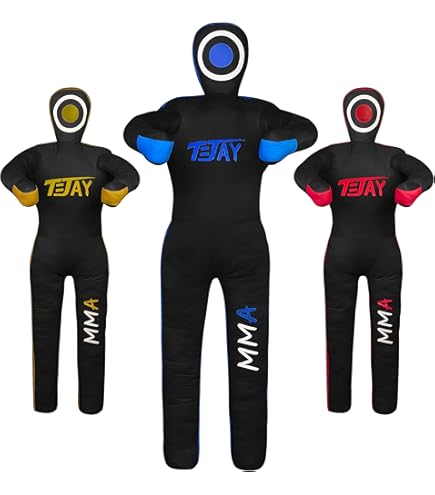 DAAN MMA Grijpspeen, ideaal voor Braziliaanse jiu-jitsu, worstelen, MMA en vechtsporten, Braziliaanse JIU Jitsu zelfverdedigingstraining vinyl dummy, 180 cm ONGEVULD (blauw