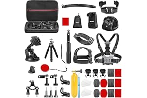 NEEWER 51 in 1 Action Kamera Zubehör Kit Kompatibel mit GoPro Hero 13 12 11 10 Max Insta360 GO3S GO3 X4 X3 DJI Osmo Action 5 Pro 4 3 AKASO APEMAN, inklusive Aufbewahrungsbox