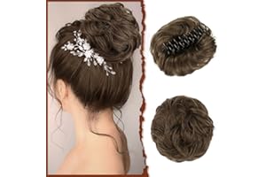 Sofeiyan Chignon per capelli Estensioni dei capelli artigli ricci Posticci per capelli ondulati panini sintetici Artiglio Clip coda di cavallo voluminoso chignon Updo per donne