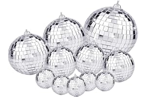Disco spegelboll, 11 stycken discokula dekoration silver discokula spegelkula discokulor discokula spegelboll för bröllop, ju