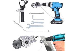 SCIFIVISI Blechschere Elektrisch, Blech Metal Nibbler, Blechknabber Aufsatz von Handbohrmaschine, Blechschere für Akkuschrauber, Tragbares Blechschneider zum Schneiden von Eisen, Aluminium, Stahl, Kupfer