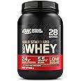 Optimum Nutrition Gold Standard 100% Whey Proteine in polvere per lo Sviluppo e il Recupero Muscolare con Glutammina e Aminoa