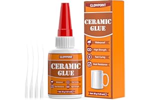 GLOWPOINT Ceramic Glue, 35g Ultra Strong Super Glue for Ceramic, Porcelain, Pottery, and China Repair – Waterproof, High-Temperature Resistant, Adhesive for Mugs, Dishes, Tiles, and Crafts