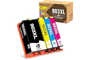 STAROVER 903XL Multipack Ersatz für HP 903 Druckerpatronen für HP Officejet 6950 druckerpatronen für HP Officejet Pro 6970 6960 All-in-One-Drucker (‎‎‎‎‎‎‎Schwarz Cyan Magenta Gelb, 4er-Pack)