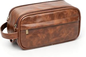 Herr necessär,medelstor PU-reseväska med dubbel dragkedja,Dopp-kit