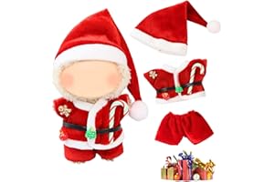 SMEILEE Doll Clothes Compatible with 17cm Dolls, Christma Clothes Set ,Christmas Doll Outfit Accessories Sets, Dress to Impress Dolls, Ideal Children's (Santa Claus Outfit)