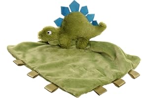 Ziggle Baby Comforter for Newborns | Soft Dinosaur Baby Plush Blanket Toy for Kids | Newborn Essentials and Dinosaur Gift | New Baby Boy or Girl Gift Idea | Eco Friendly | 30x30cm