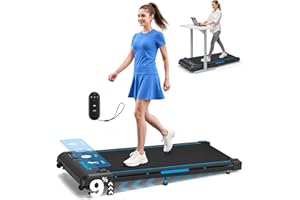 Walking Pad with 9% Incline, FOUSAE 10KM/H Treadmills for Home with Double Frame 330 LB Weight Capacity, Under Desk Walking Treadmill with 12 HIIT Programs, Magnetic Remote Control