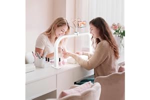 LIONVISON Nagelbord för nagelprotesister: Vikbar halvmånelampa för nagelbord med -stativ - nagellampa för hemmastudior