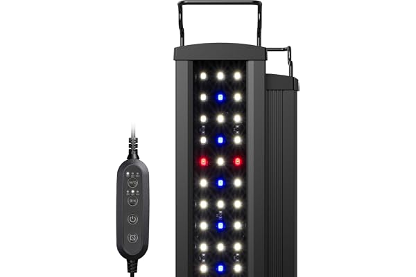 NICREW SlimLED Rampe LED Aquarium avec la Fonction Minuterie, Éclairage Réglables à Spectre Complet pour Plantes d’Aquarium d'eau Douce, 43-60 cm, 14W, 920 LM