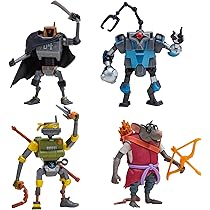Playmates Teenage Mutant Ninja Turtles – Confezione Da 4 Figure Mix N Match Robots: Mechazoid, Bishop, Metalhead E Splinter, Alte 11 Cm, Con Arti Intercambiabili - 4