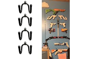 Pmsanzay 4 Pack Universal Game Controller Organizer - Wall Rack, Wall Mount, Wall Clip, Wall Hanger, Wall Holder Stand for Nintendo Wii Remote Controller Accessories