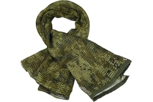 HYOUT Taktischer Militär-Halstuch, Woodland Camo Schal Sniper Schleier Desert Shemagh für Wargame Outdoor Sports…