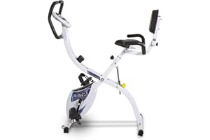 Tecnovita Bicicleta Estática X-Tri 2 YF910 Bicicleta Plegable con 3 Posiciones. Volante equivalente a 10 Kg. Respaldo