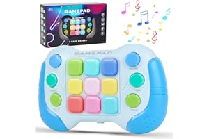 FIYCATPSA 2024 New Light Up Pop It Game,For Boys and Girls toys Ages 5-12,Travel Toys,Puzzle Game Sensory Toys for Kids and Teens,Tap Tap Game Smart Fidget,Christmas Birthday Gifts (Blue)