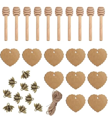 30 Cucchiaini Legno Per Miele 8cm - Per Vasetto, Bomboniere, Matrimoni - Foto 6