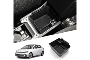 ‎WEIPIN WEIPIN Kompatibel mit VW Polo MK6 AW 2018-2023 Mittelkonsole Handschuhfach Armlehne Taigo Multifunktionaler Aufbewahrungsbox Polo Gti Zubehör(Schwarz)